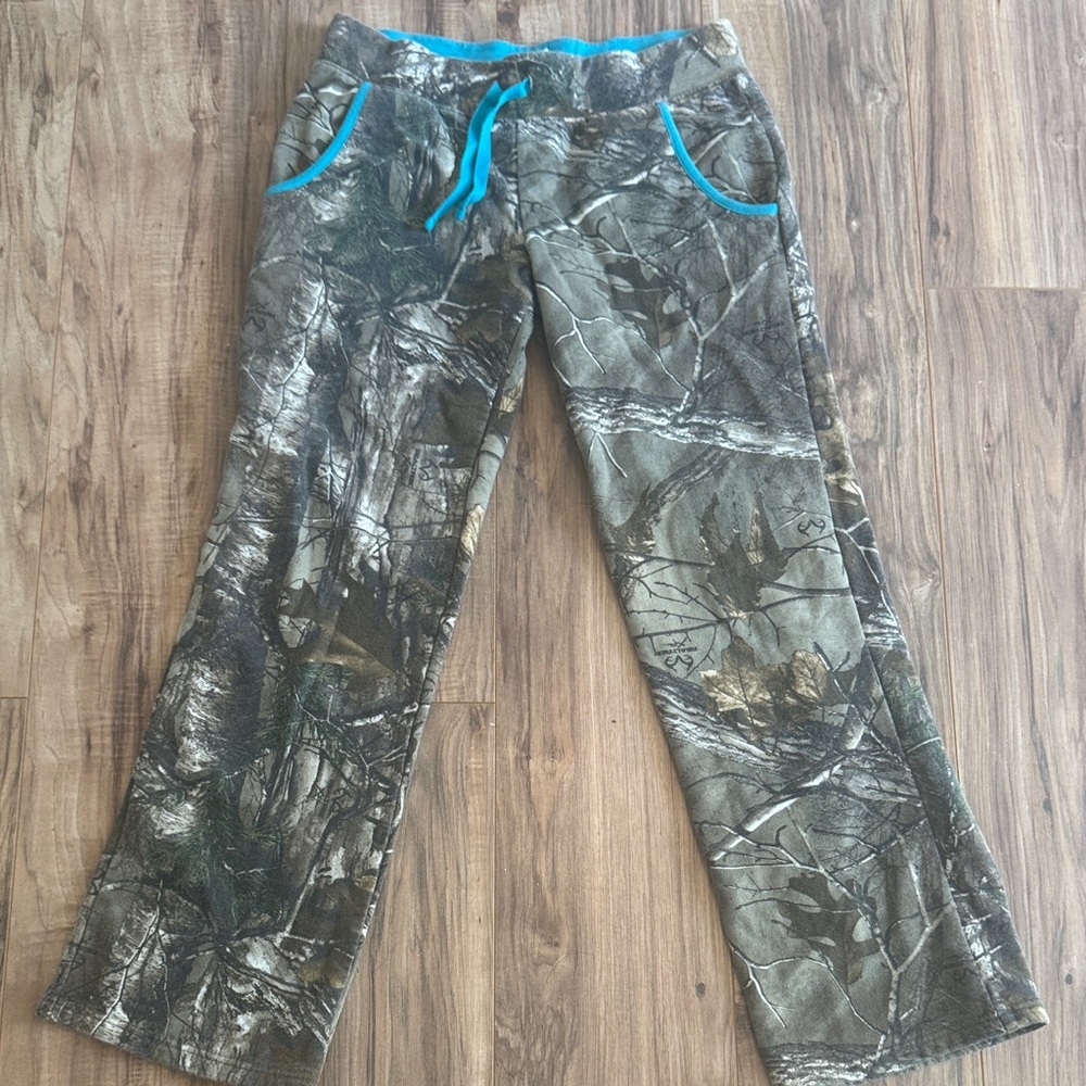 Realtree Women's Camouflage Joggers with Blue Trim